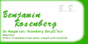 benjamin rosenberg business card